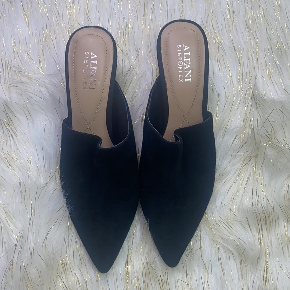 Alfani StepFlex - Black Pointed Toe Heel with Heel and Ball Size 7.5 - Picture 2 of 12